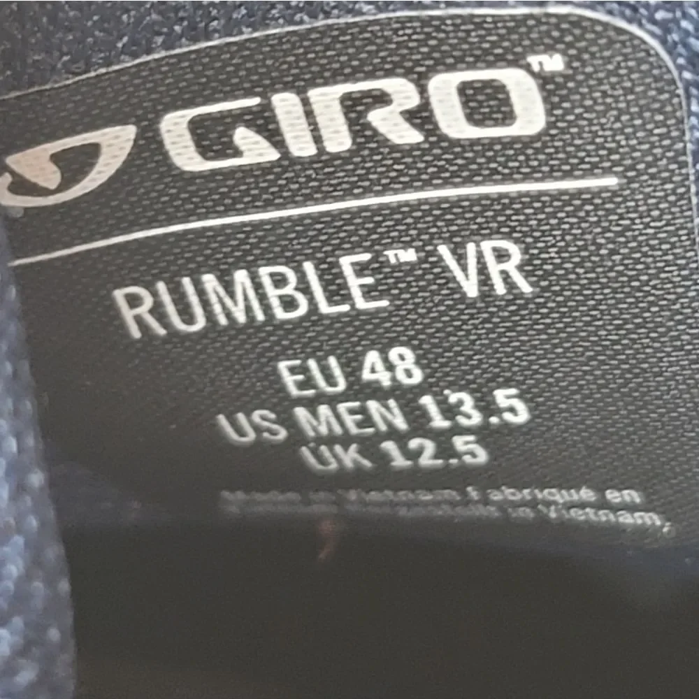 Giro Rumble VR Cycling Shoes EU 48 US 13.5 Blue Vibram SPD MTB Bike